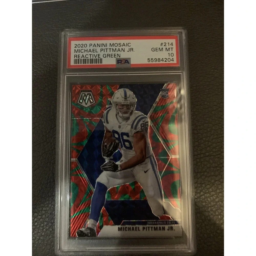 Mosaic Michael Pittman JR Rookie - Reactive Green Rookie - PSA 10